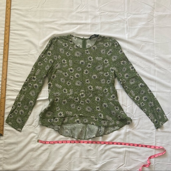 Zara Garden Floral Long Sleeve Button Blouse - M ... main image 0